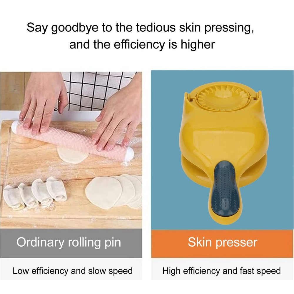 2 in 1 Dumpling Maker, Kitchen Dumpling Press Tool, Manual Dumpling Dough Pre...