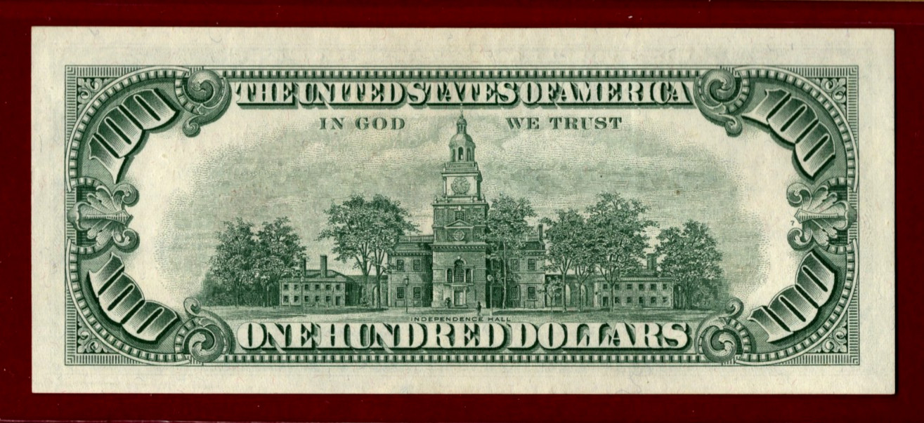 1966💲100 LEGAL TENDER 💵 RED SEAL 💵F- 1550 PCGS 58 PPQ