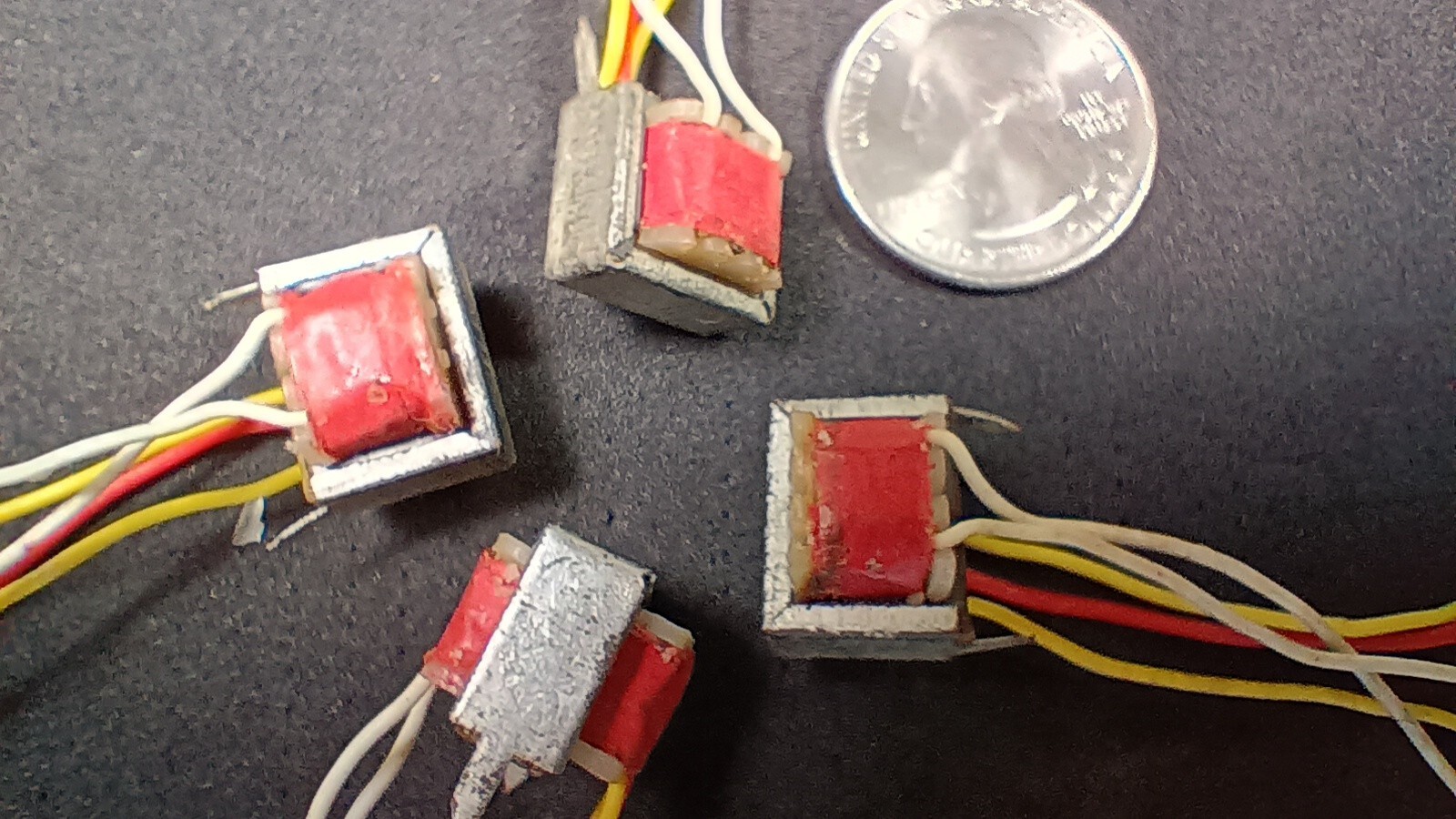 Qty 1: Miniature “Transistor-Type” Audio Output Transformer 38 Ohm CT to 0.8 Ohm