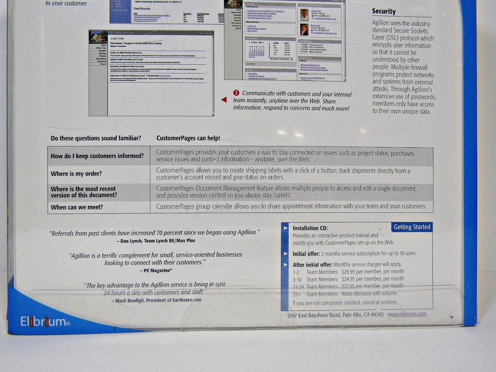 AGILLION Customer Pages Internet Based Application - Serving Customers Online