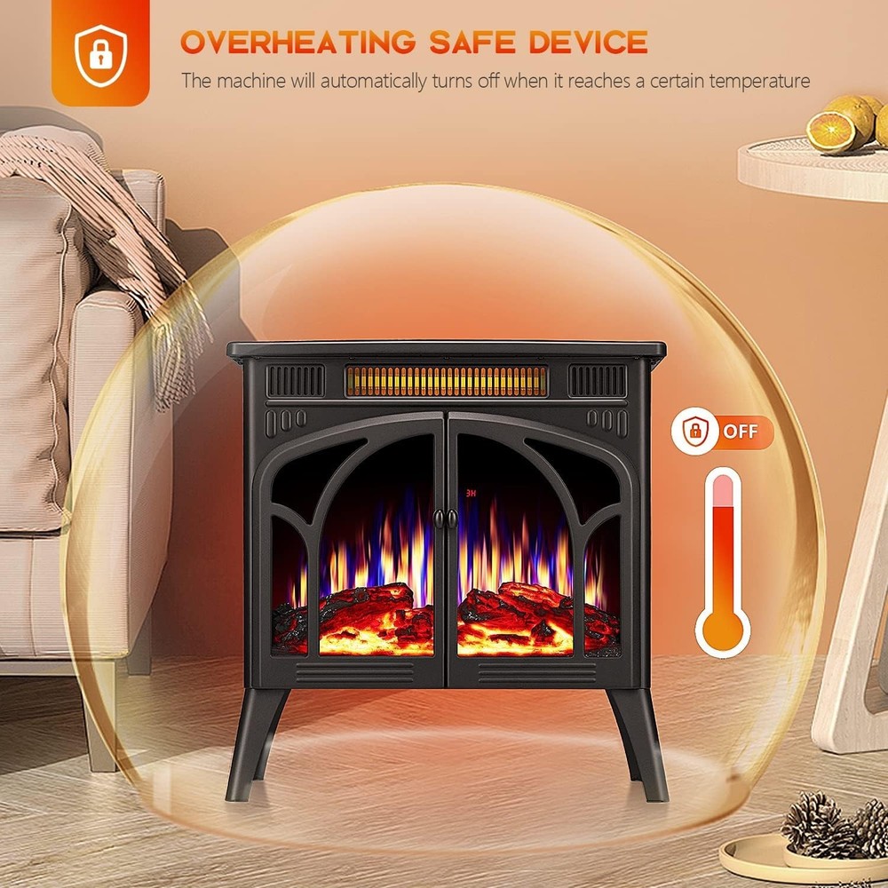 Electric Fireplace Heater 25" with Remote Control, Cathedral Stylish, Differe...