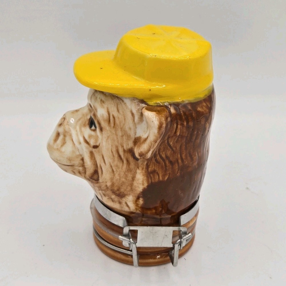 Contained Art Monkey Air Tight Box Porcelain Container Whimsical