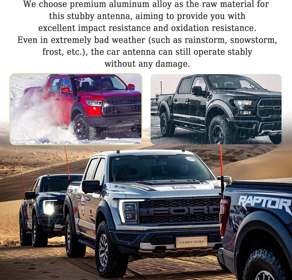 Antena de bala para camioneta auto carro Con adaptador Universal Radio Car SUV