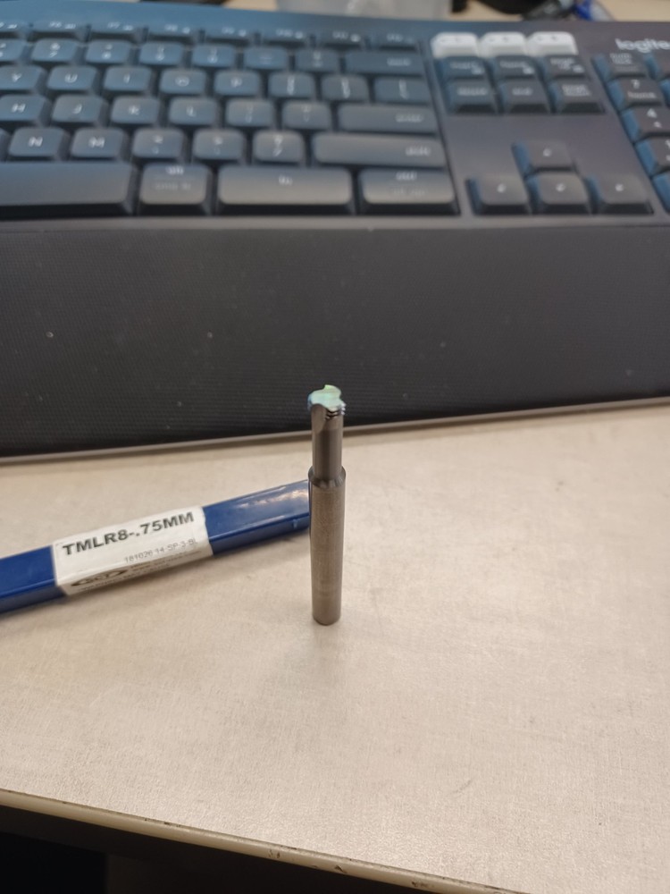 SCT TMLR8-.75MM Single Profile Thread Mill Carbide