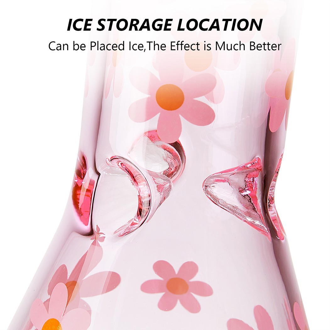 10" Heavy Duty Glass Beaker Bong Water Smoking Tobacco Pipe 14MM Bowl 10 Screens