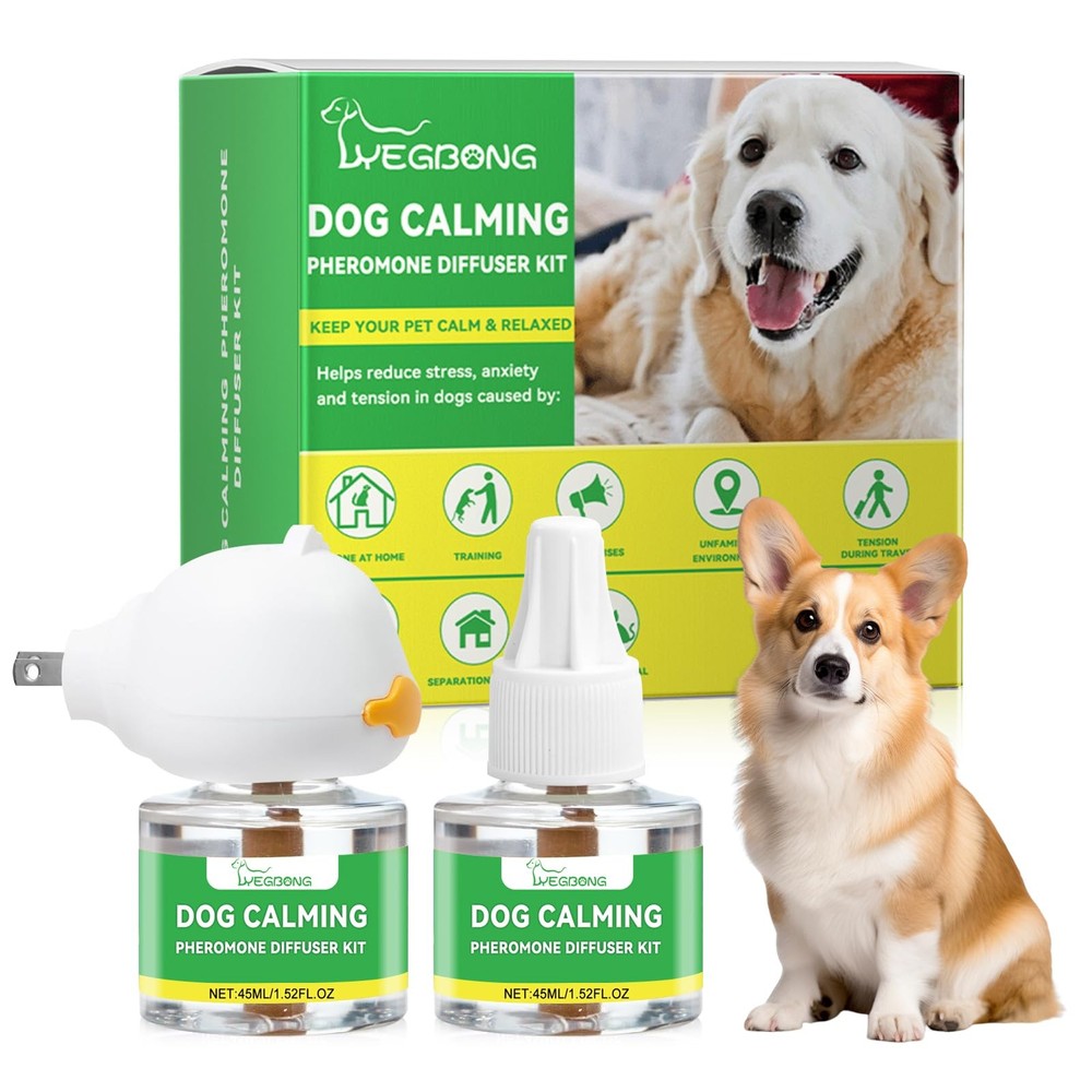 Nodfens Dog Calming Diffuser Pheromone Peeing Diffuser, 1 Plug in+ Green