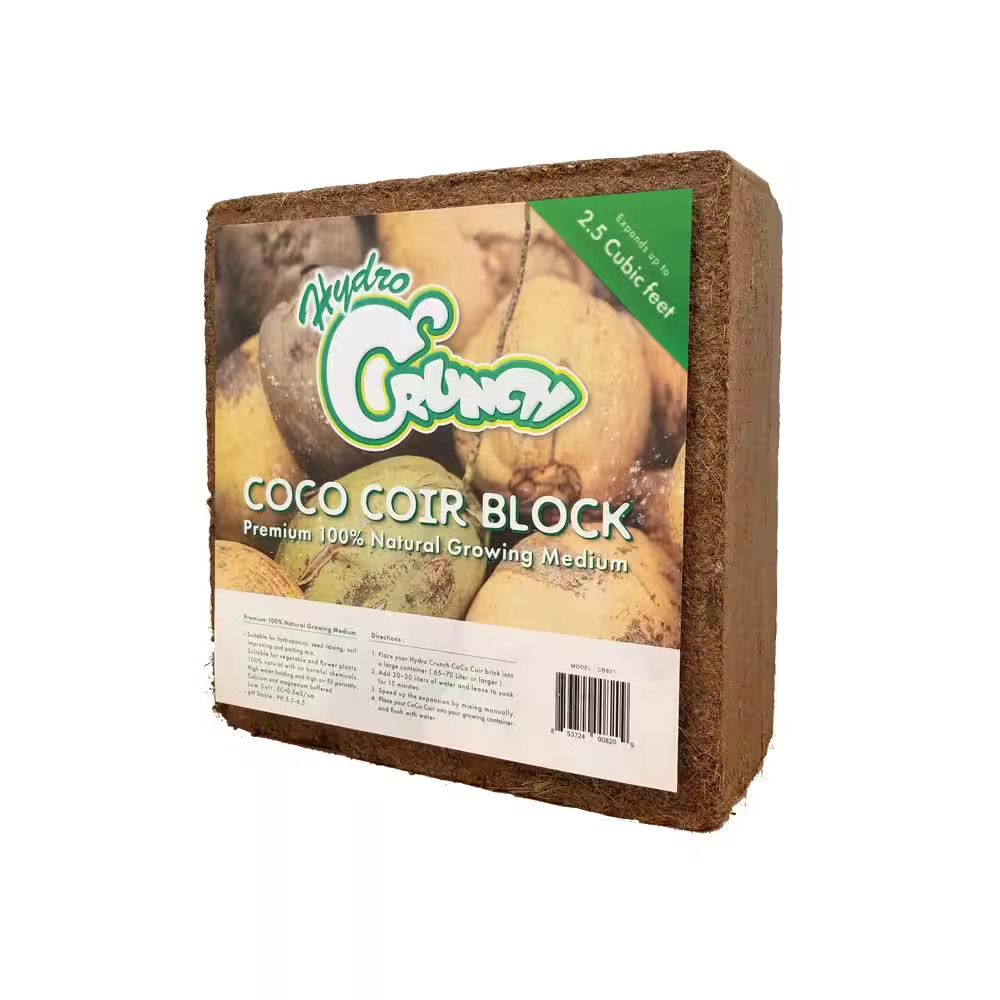 NEW Compressed Coconut Coir Brick 11 lb Expands for Gardening Soil Mix