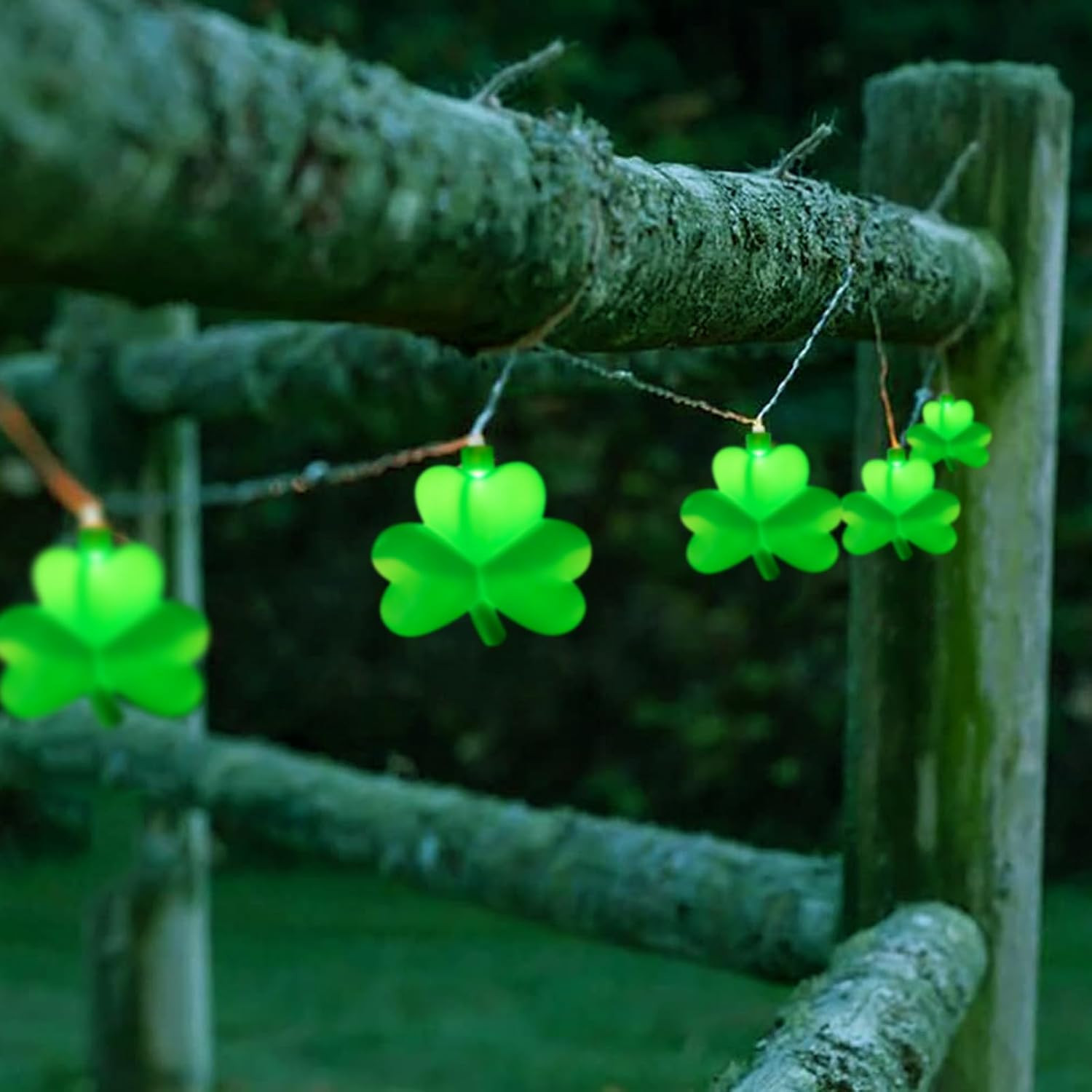St. Patrick's Day 8.5ft Waterproof Shamrock LED Lights for Outdoor Decor