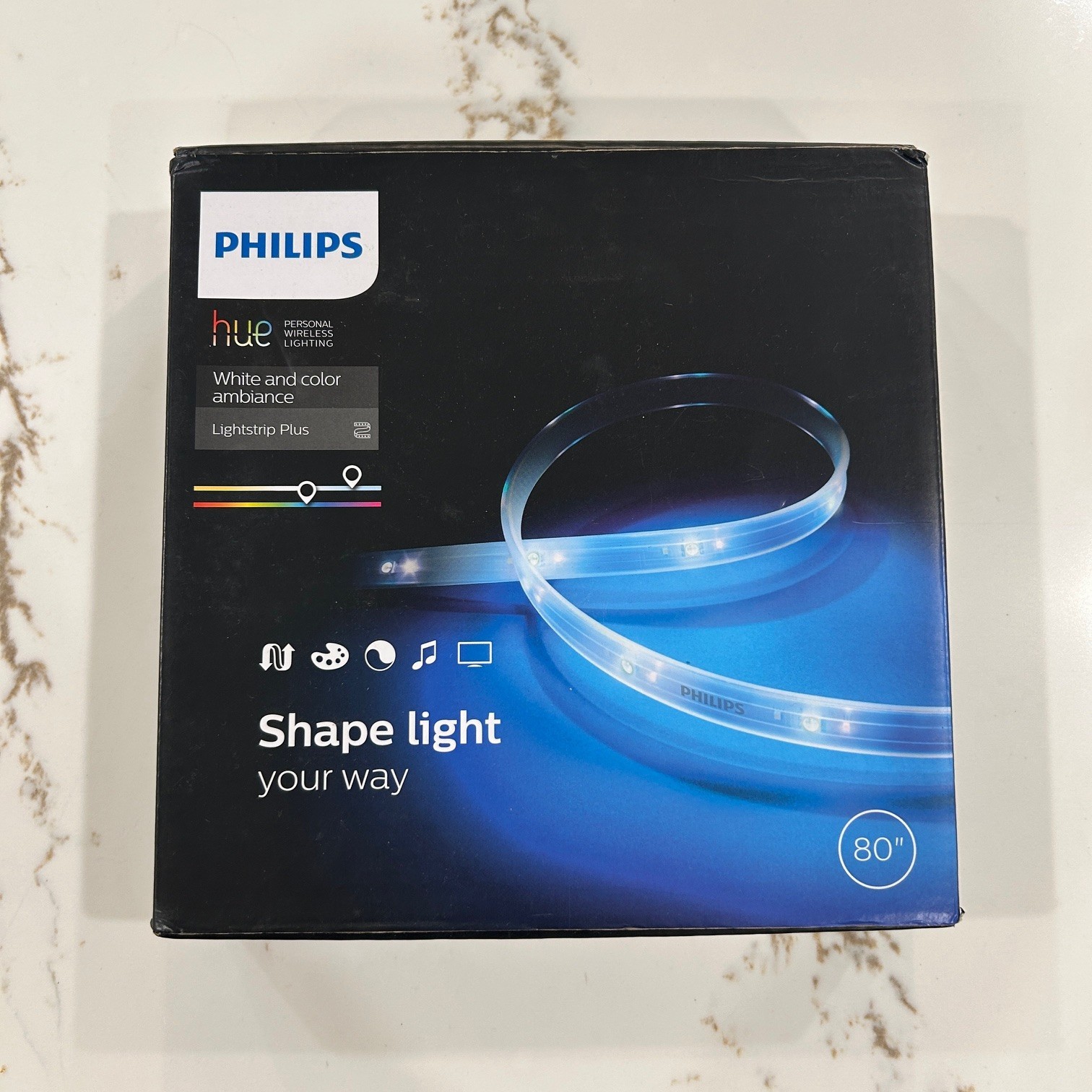 Philips Hue Lightstrip Plus 80” White Color Ambiance
