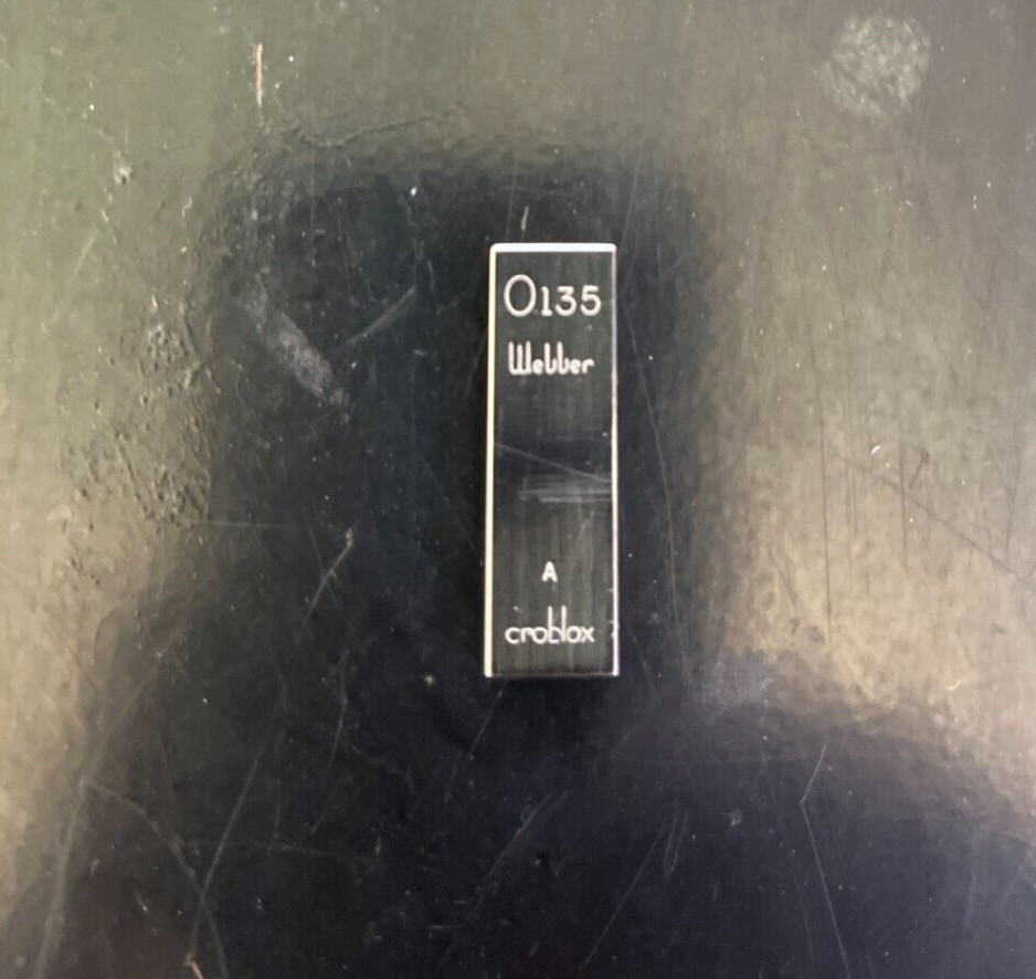 .135" Starrett-Webber Gage Block with certification