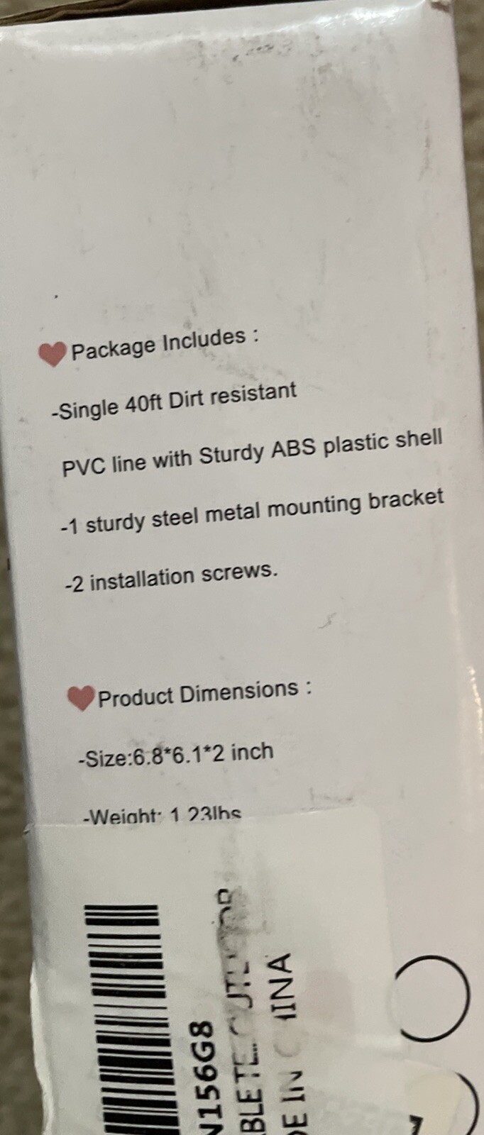 Outdoor Retractable Clothesline Heavy Duty 40 Feet Dirt Resistant New Box