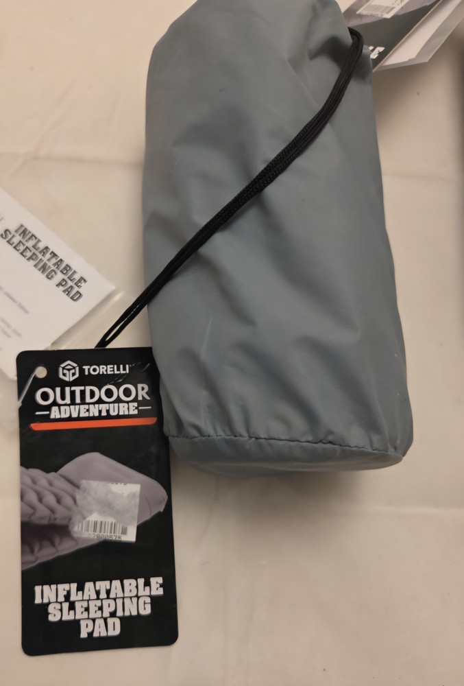 Torelli Inflatable Sleeping Pad - Gray Lightweight Camping Backpacking