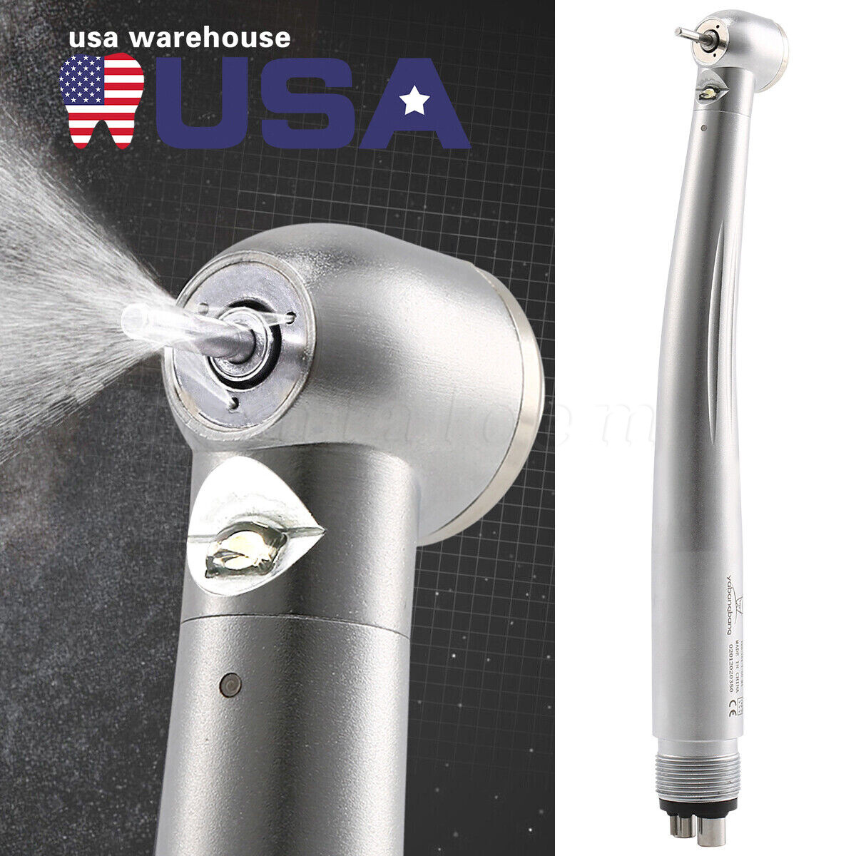 Yabangbang E-generator Dental LED Fiber Optic High Speed Handpiece 4 Holes YBM