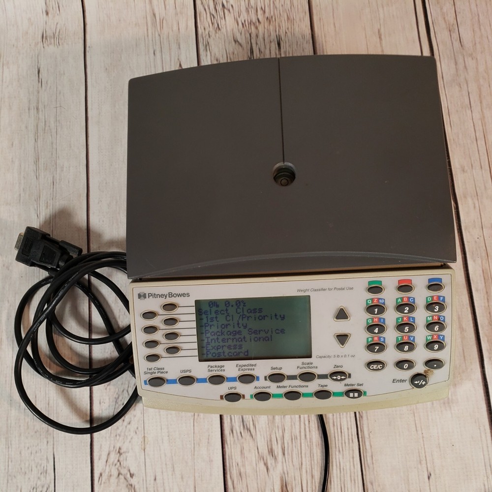 PITNEY BOWES 5-LB Weight Classifier Postal Scale USPS UPS POSTAGE W/Cords WORKS