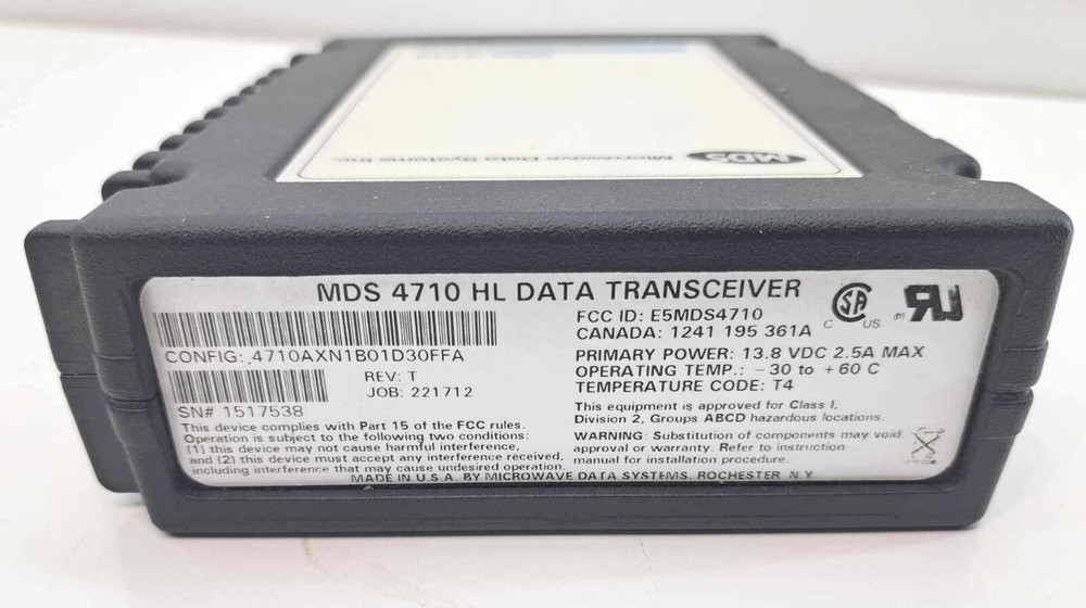 MDS 4710 High Performance DSP Data Transceiver