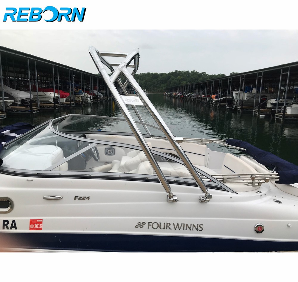 Reborn Launch Forward-facing Boat Wakeboard Tower polished Easy Installable