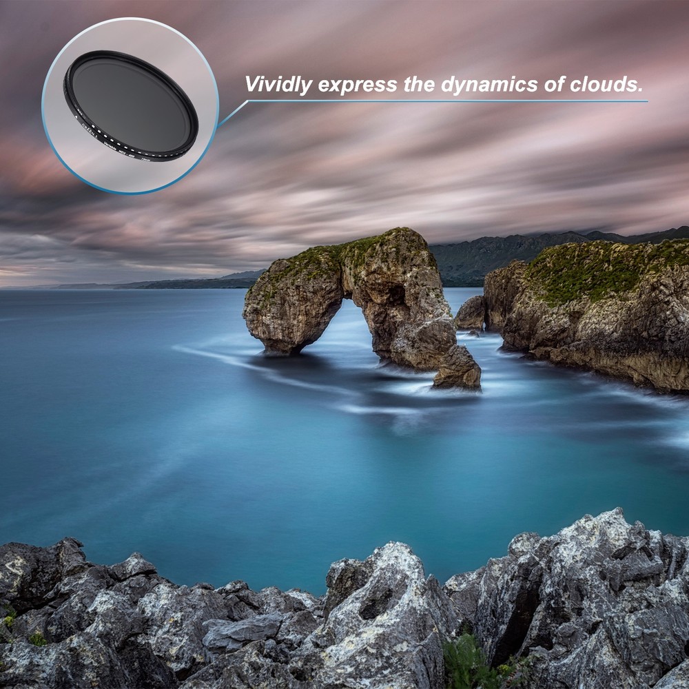 ND2-400 Lens Filter Variable Neutral Density Lens Filter 72mm
