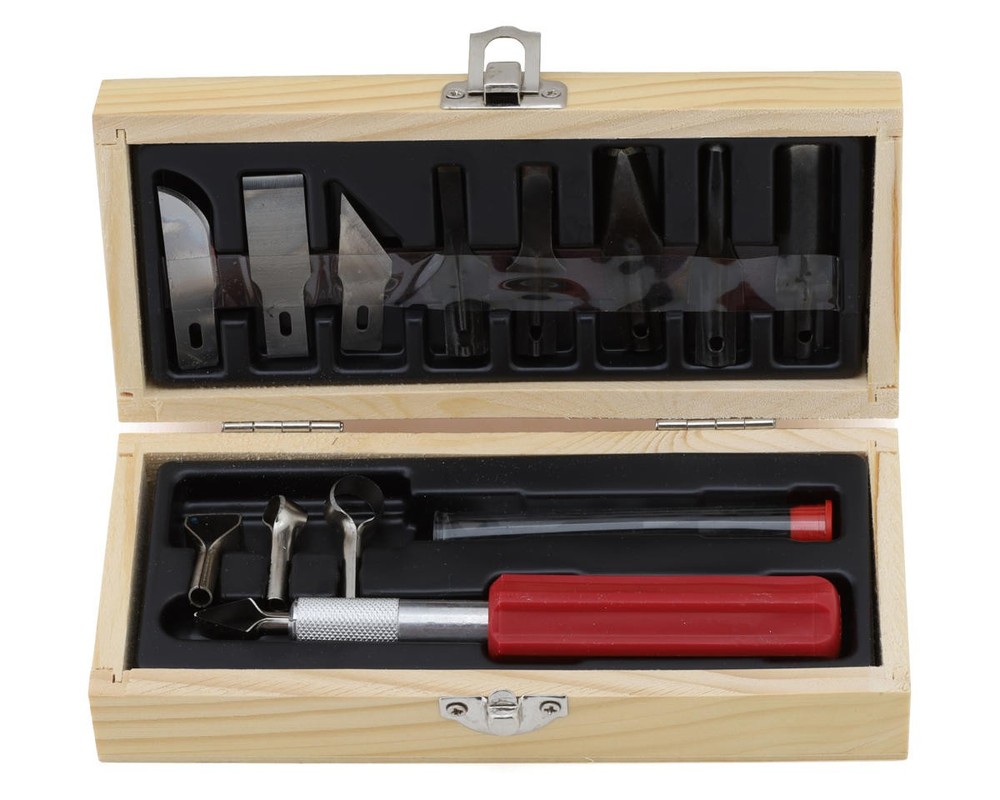 Excel Woodworking Tool Set (Gouges, Routers, Blades & Handle) [EXL44284]