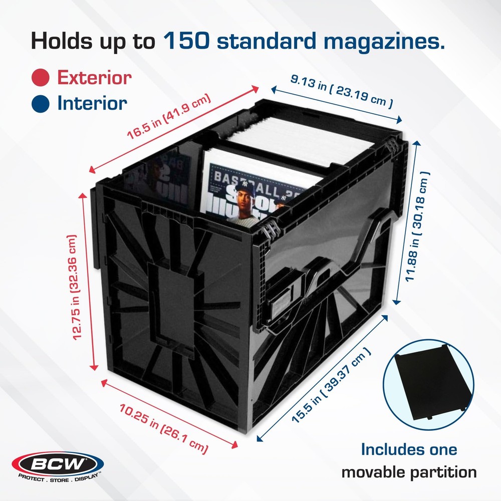 BCW Magazine Bin Single, Black
