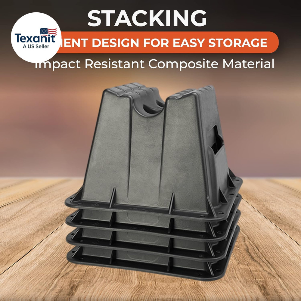 Pontoon Storage Blocks - Heavy Duty, Stackable & Weather Resistant - Perfect for