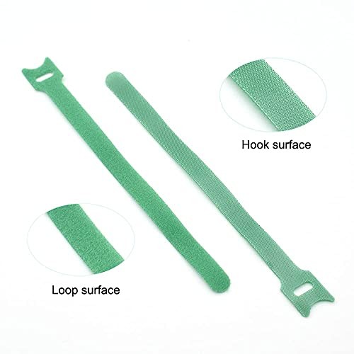 Garden Hook＆Loop Plant Cable Ties, Multi-functional Ties, Adjustable 50 Green