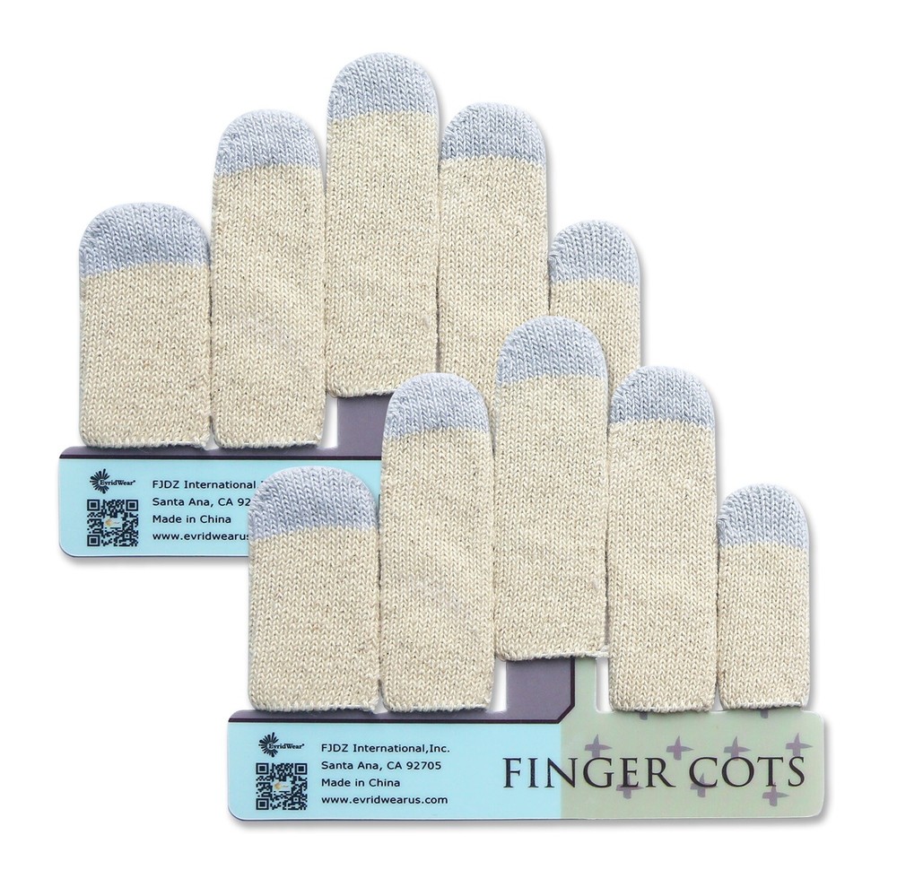 EvridWear Touchscreen Cotton Elastic Blend, Thumb Protector (1 Packs/10 Total)