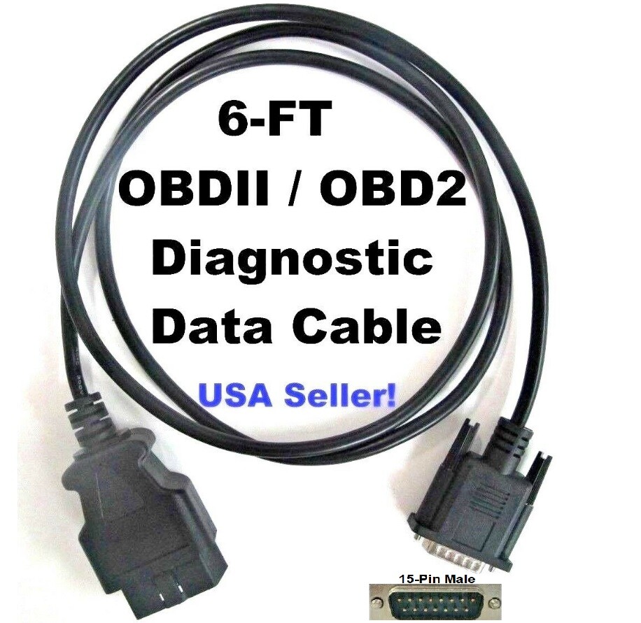 Replacement OBD2 OBDII Scanner Data Cable for Actron Elite AutoScanner CP9185