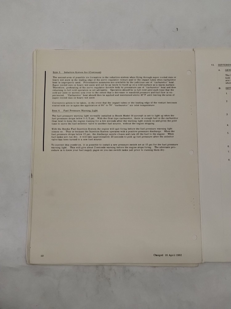 Bendix Model RS-10B2 Fuel Injection System Installation Instructions-Original