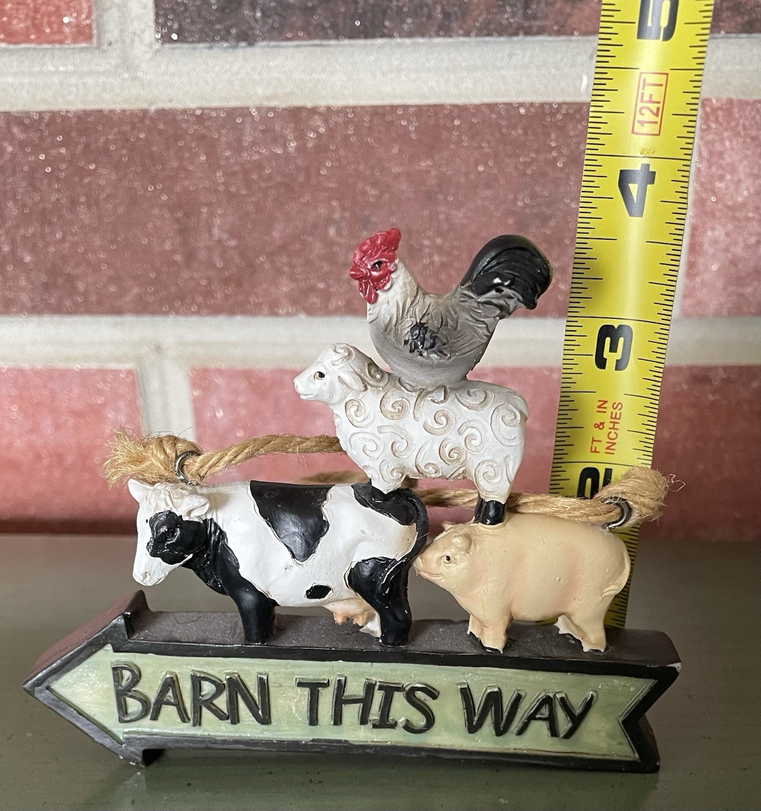 Barn This Way - arrow pointing with Farm Animals ornament/ wall decor cute!