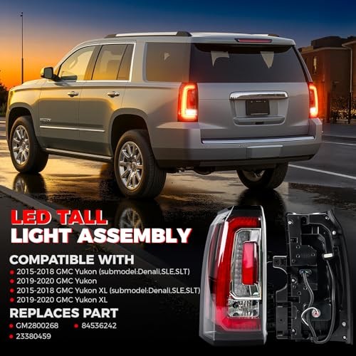 LED Tail Light Assembly Compatible With 2015 2016 2017 2018 Left Driver Side