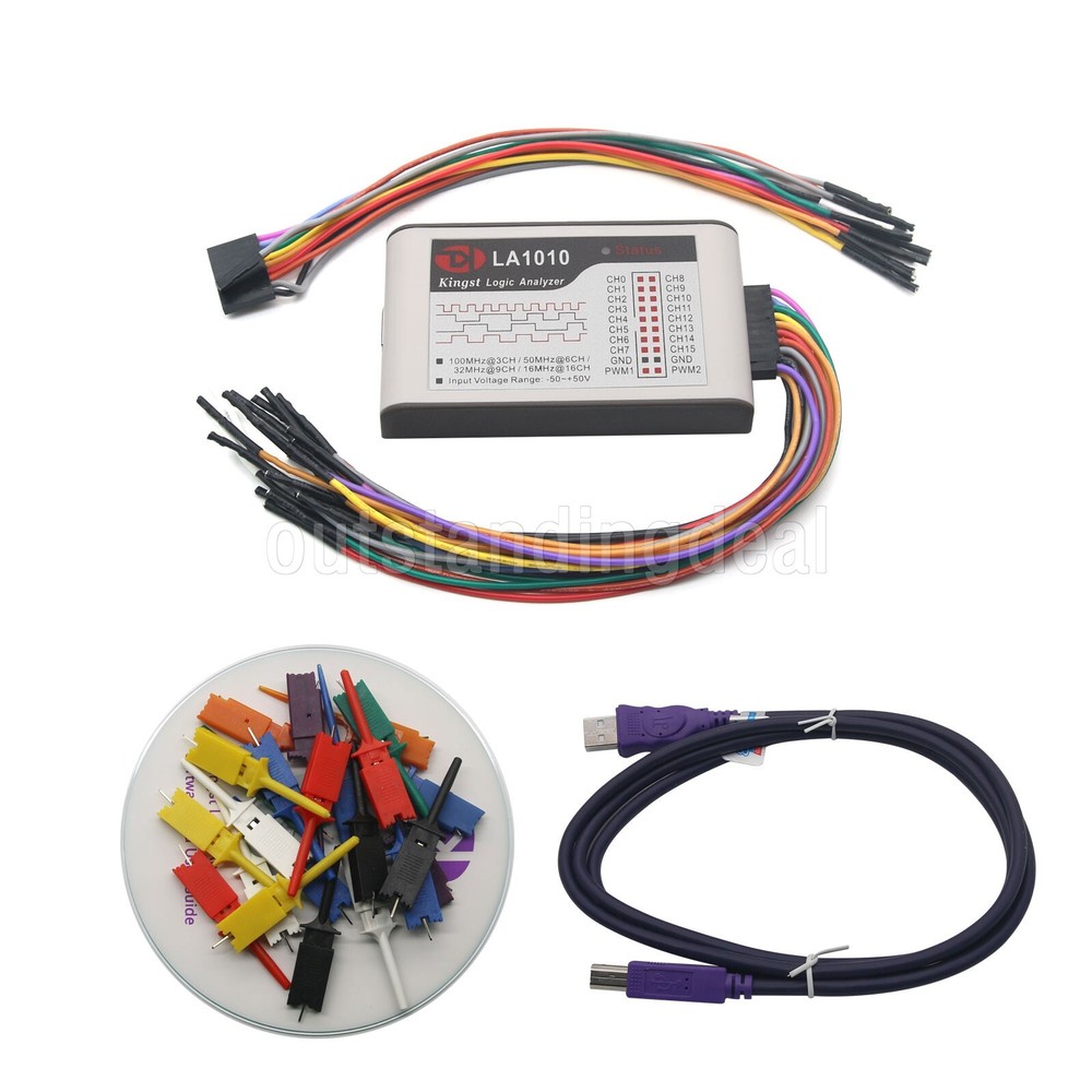 Kingst LA1010 Logic Analyzer USB2.0 16M 16CH 10G MCU ARM FPGA DSP Debugging Tool