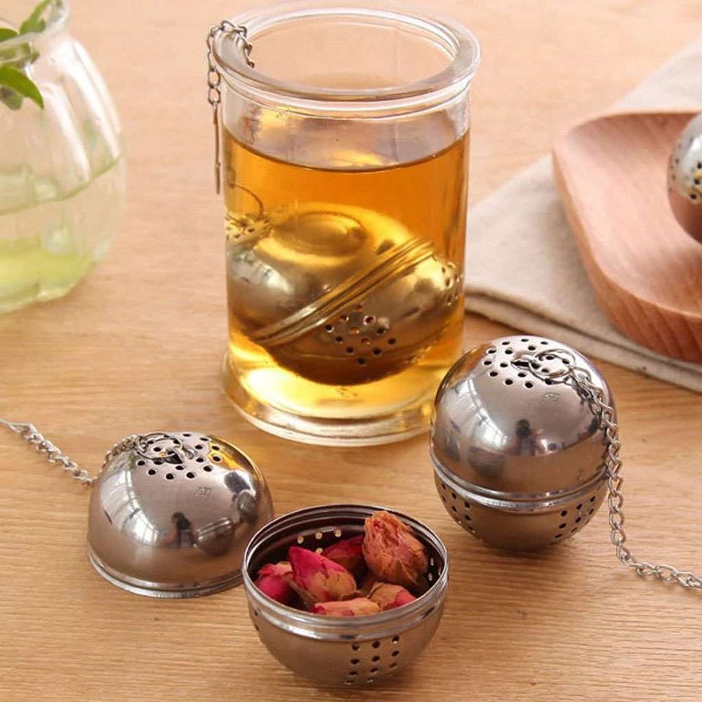 Tea Infuser Ball Mesh Loose Leaf Herb Strainer Stainless Steel Secure Locking