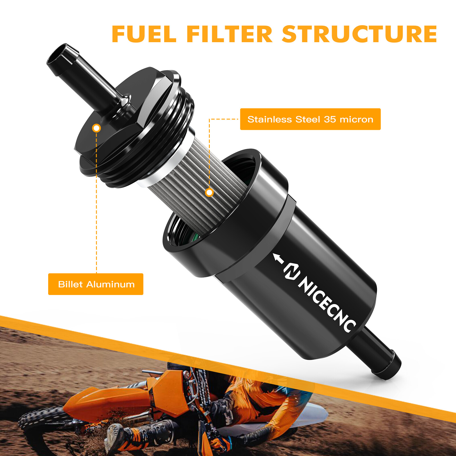 NICECNC Fuel Filter Kit For KTM 250 350 EXC-F SX-F XC-F 690 SMC R 2012-2022