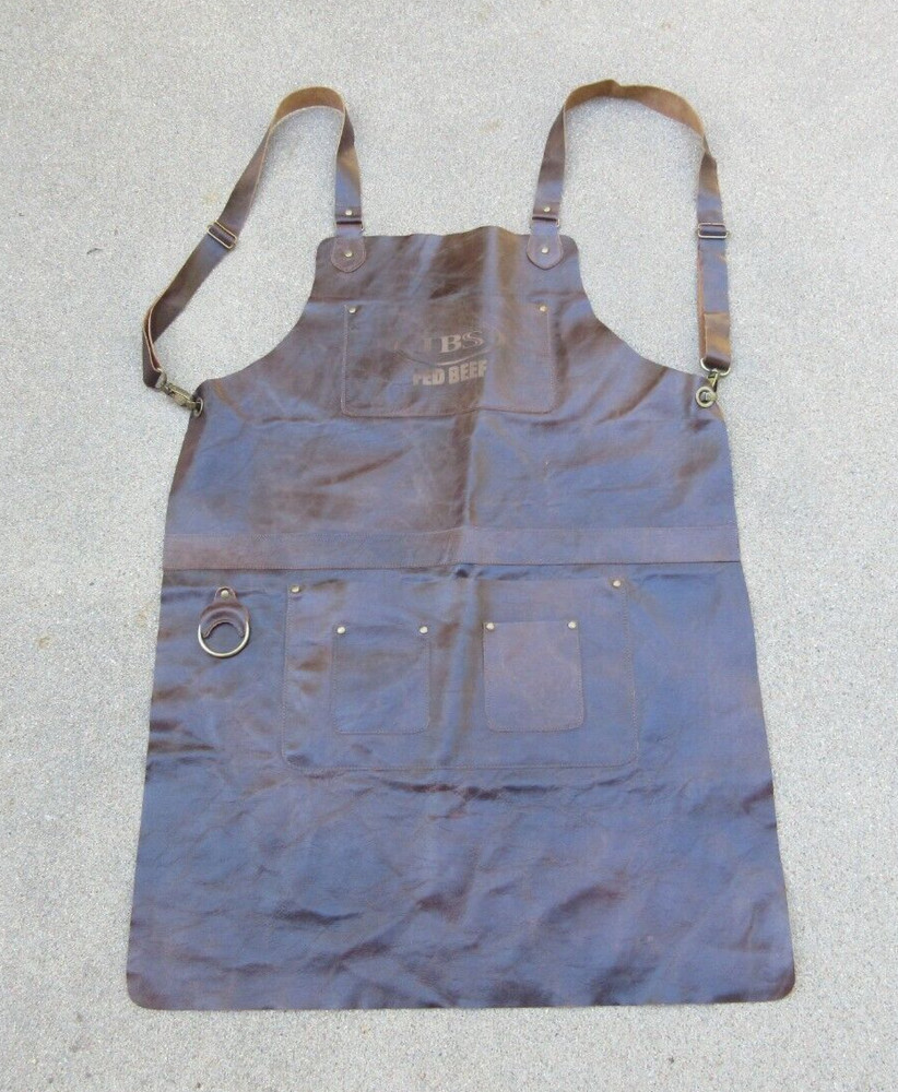 JBS FED BEEF Brown Leather Apron