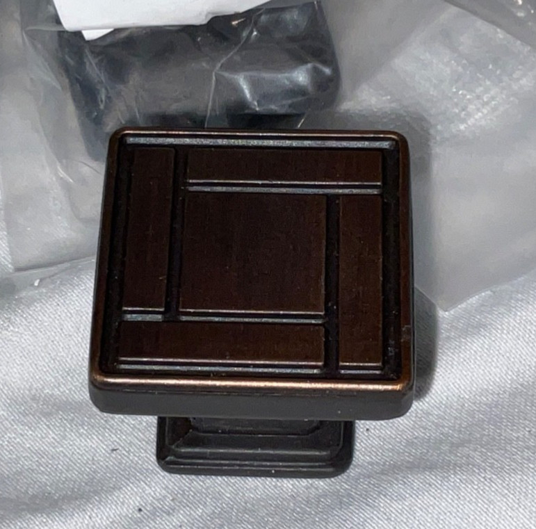 5  Cosmas Oil Rubbed Bronze Cabinet Knobs #7155ORB Square