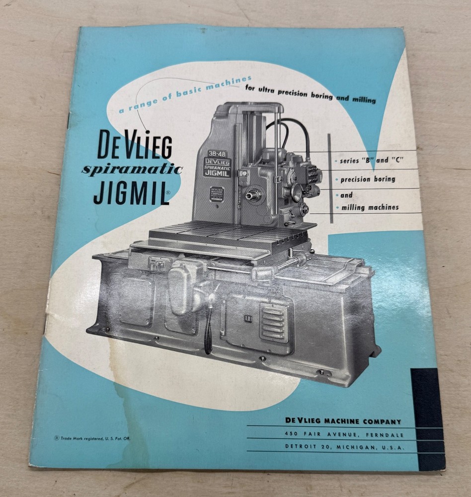 DeVlieg Spiramatic Jigmil Series B & C Brochurel (7193)