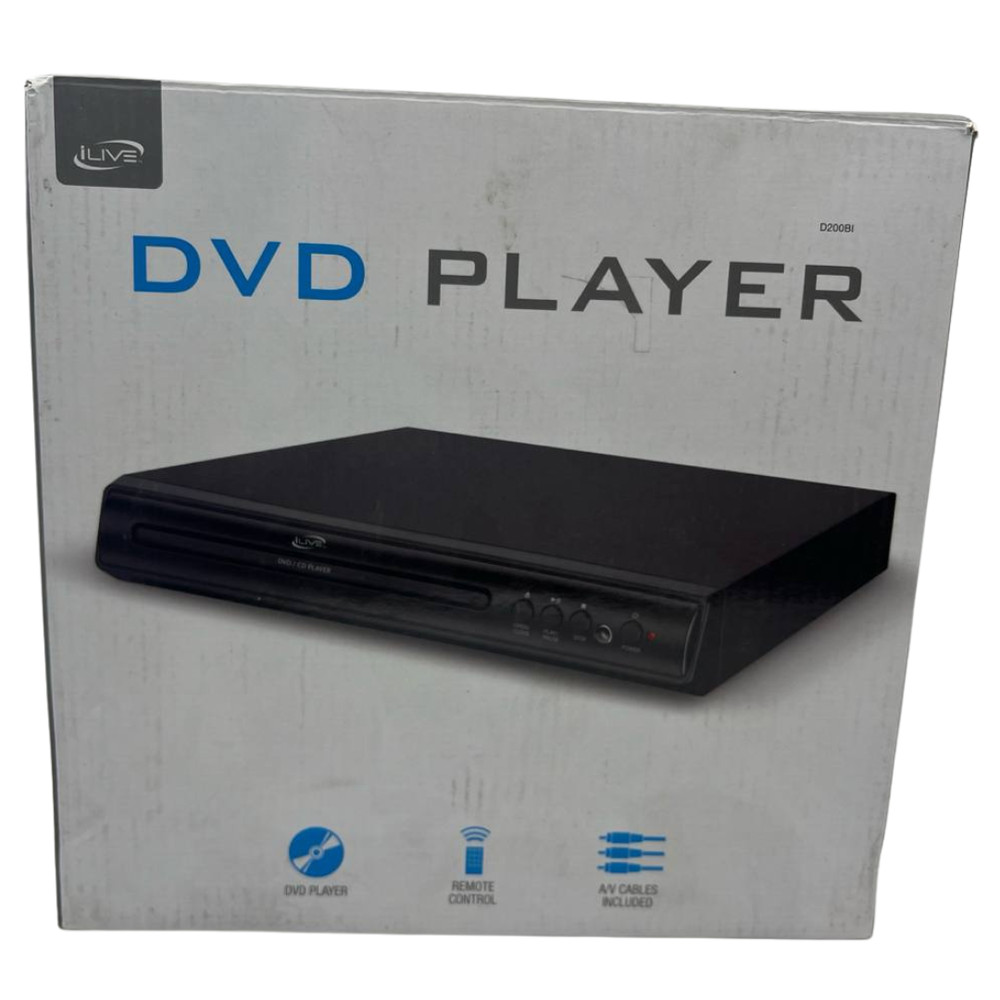iLive D200Bi Compact DVD Player USB CD Playback 480i RCA Output + Remote Control