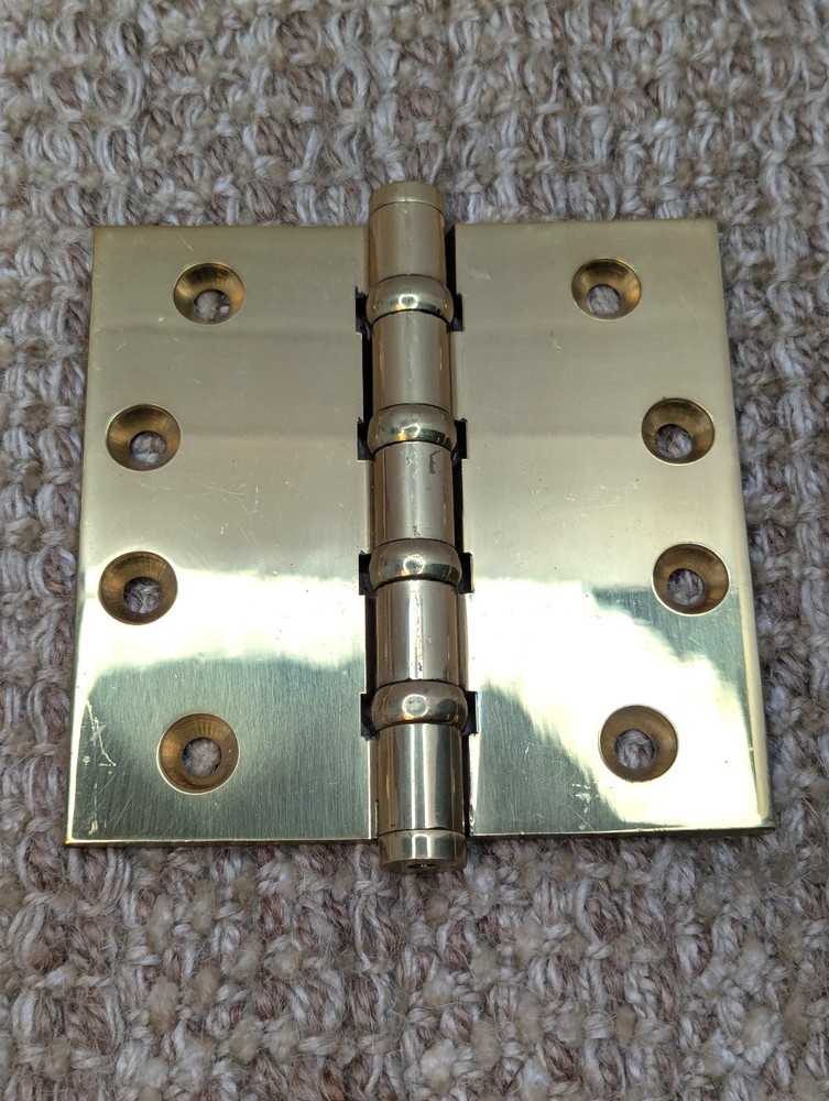 4" x 4" Solid Brass Ball Bearing Butt Hinge - Door Hardware