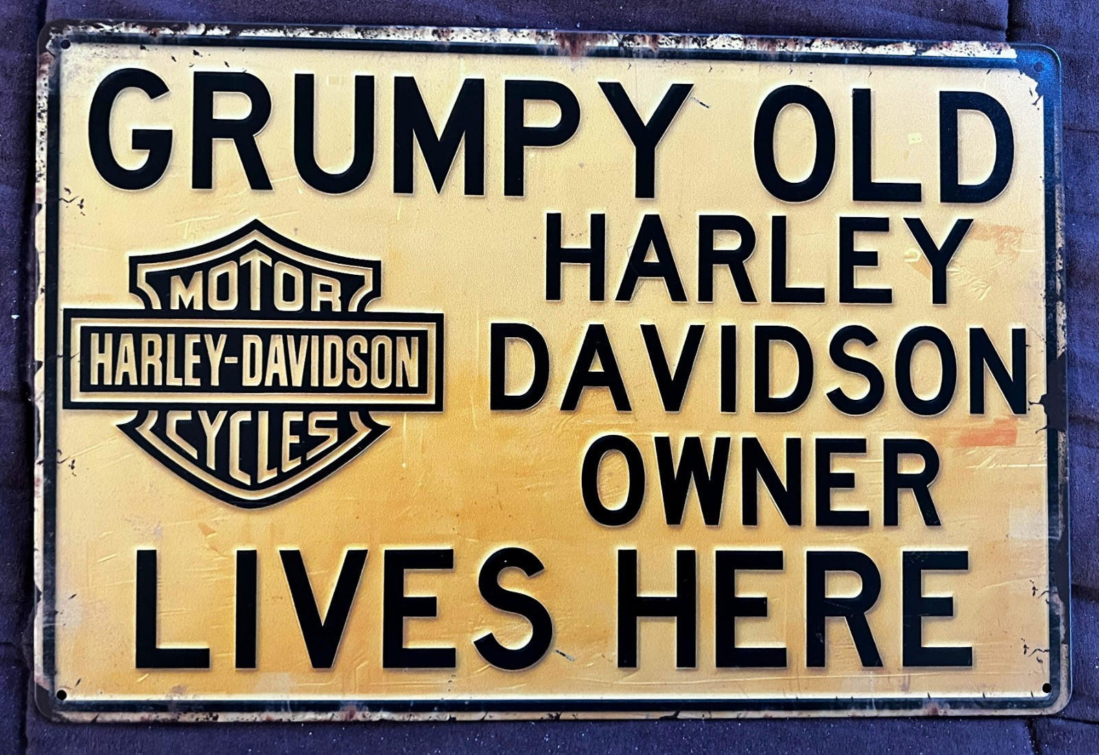 Harley Davidson Tin Sign Panhead Knucklehead Fatboy Sportster Twin Bobber PD0038