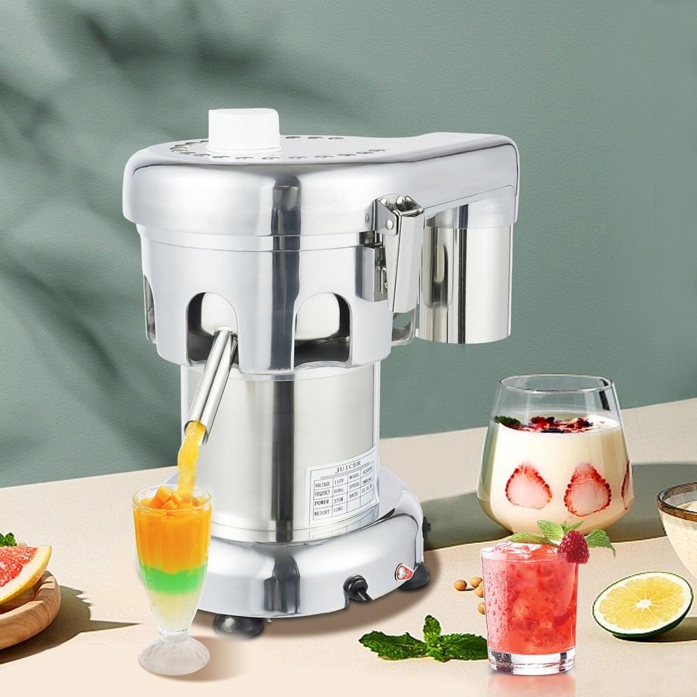 Modern 370W Commercial Juice Extractor Fruit Vegetable Juicer Extractor Silver