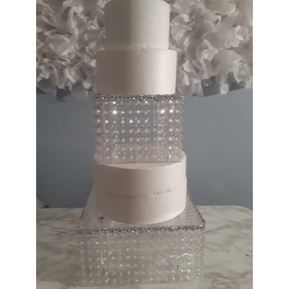 16inch Square Cake Stand with Led light