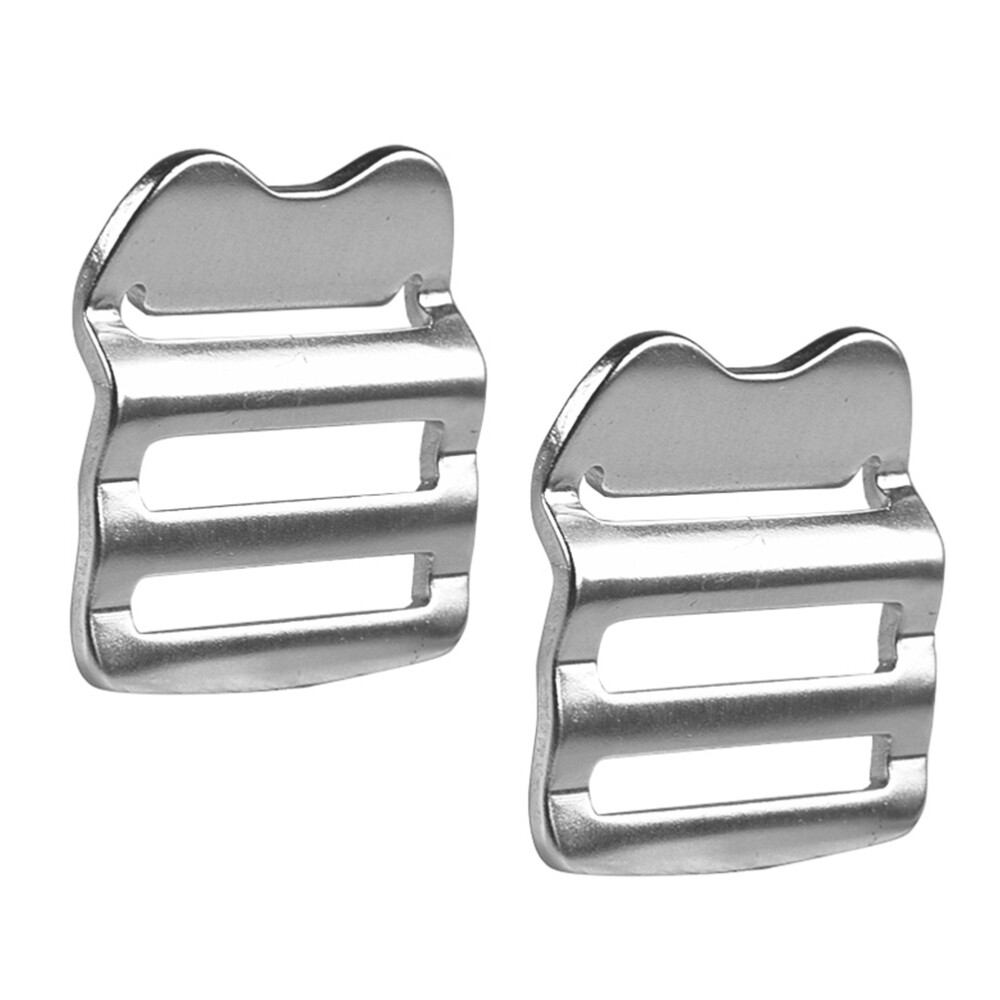 2Pcs Slide Buckles Aluminum Bag Strap Adjustment Buckles for Backpack