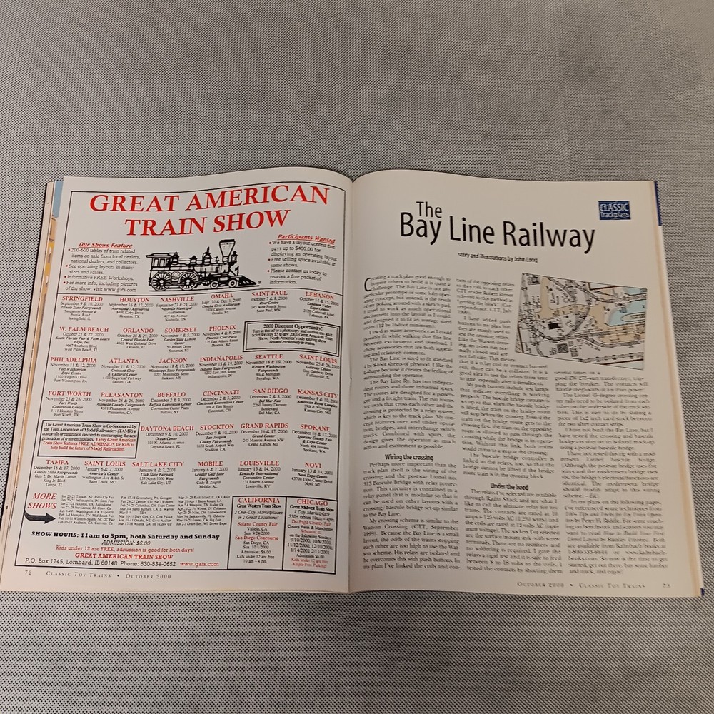 Classic Toy Trains Magazine October 2000