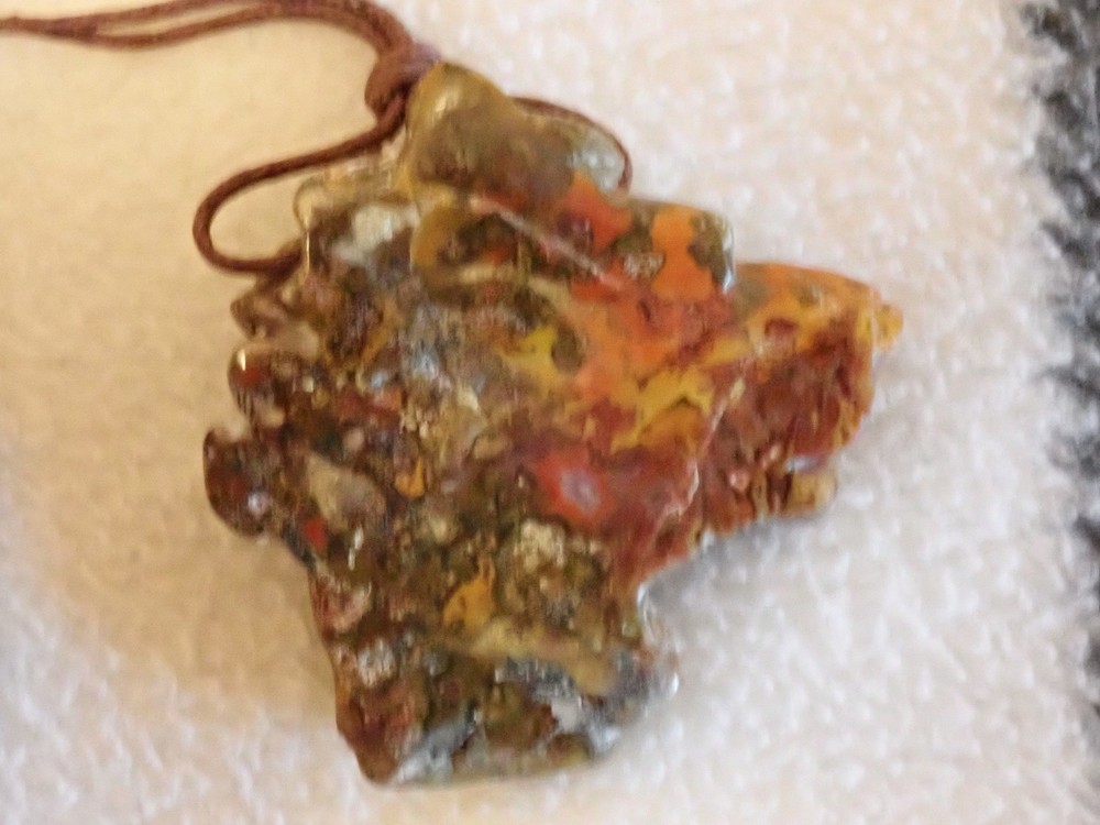 Jasper Lion Head Gemstone Pendant