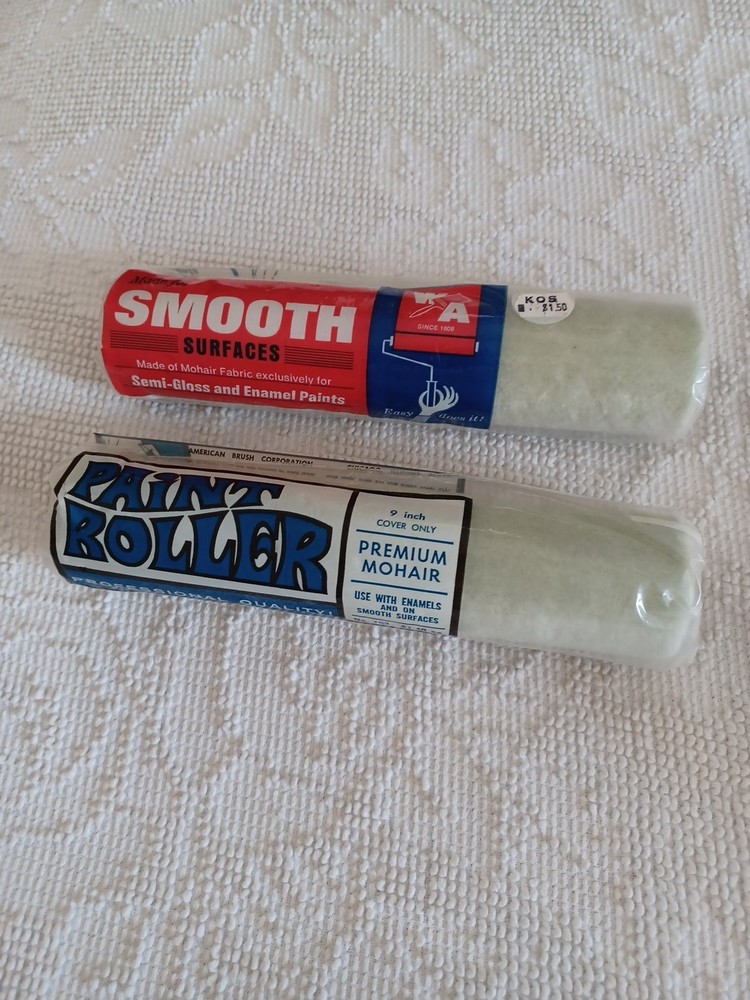 WA Painter Roller 2 Refills Smooth Surface Mohair Vintage