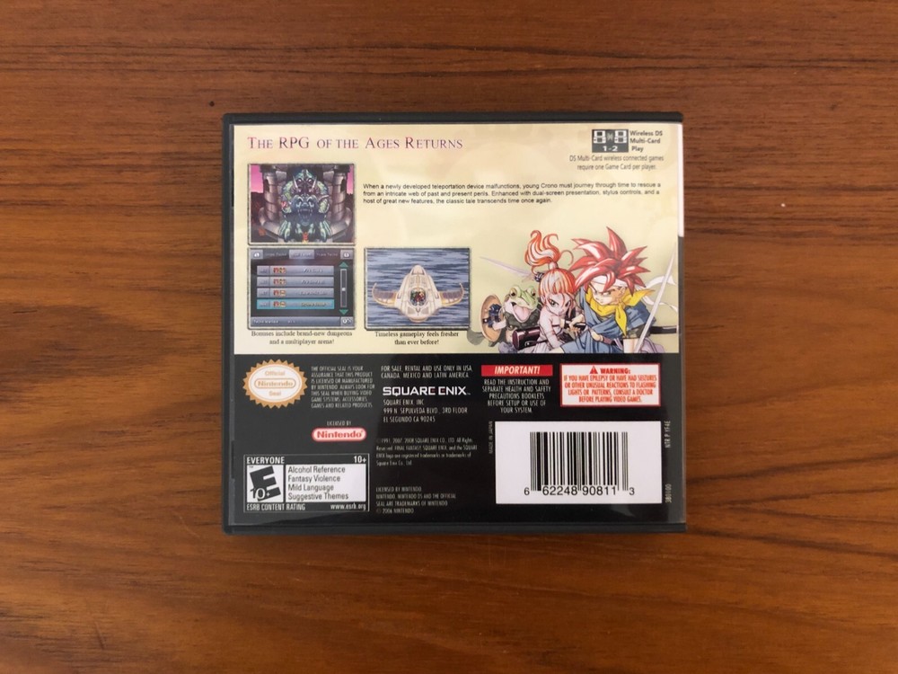 Replacement Case for Chrono Trigger Nintendo DS