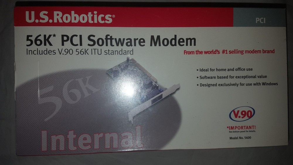 **New** U.S. Robotics USR5600 56K* PCI Software Modem **EL**