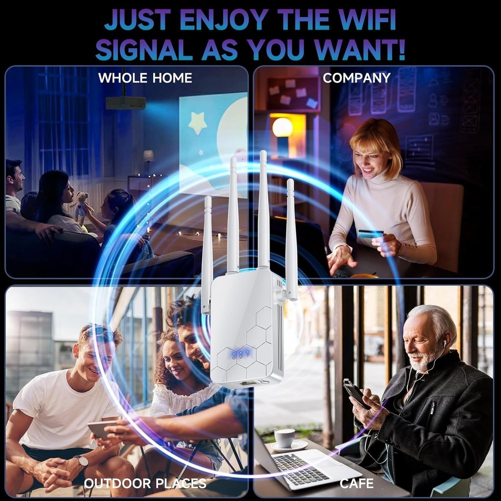 Wireless Router Amplifier with Extended Range for Enhanced Home WiFi Performance