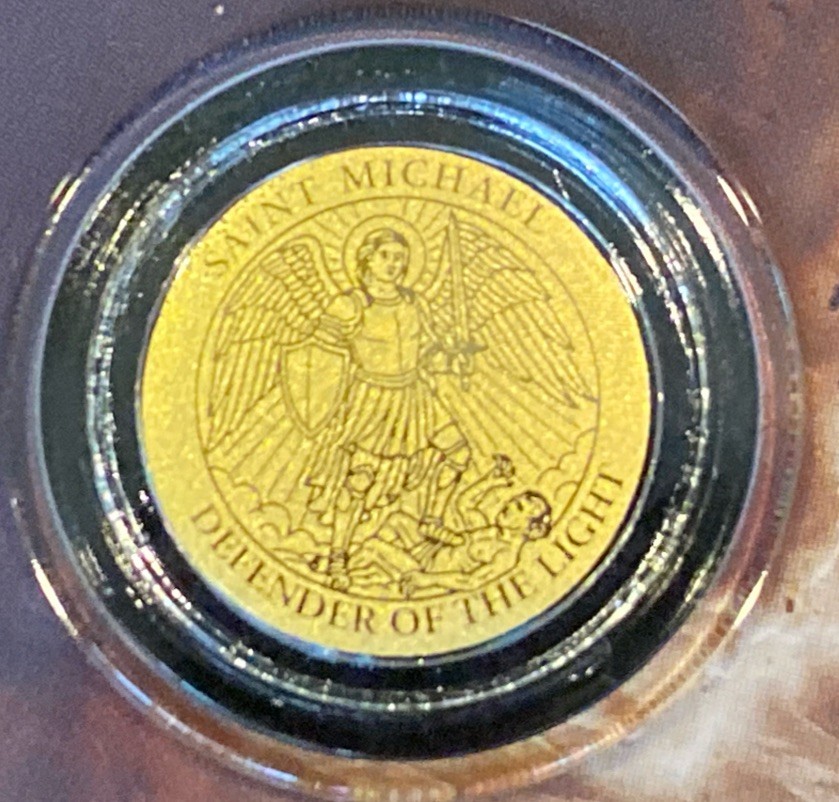 ARCHANGEL MICHAEL 1/1000 Oz Gold Coin $12 Liberia 2026