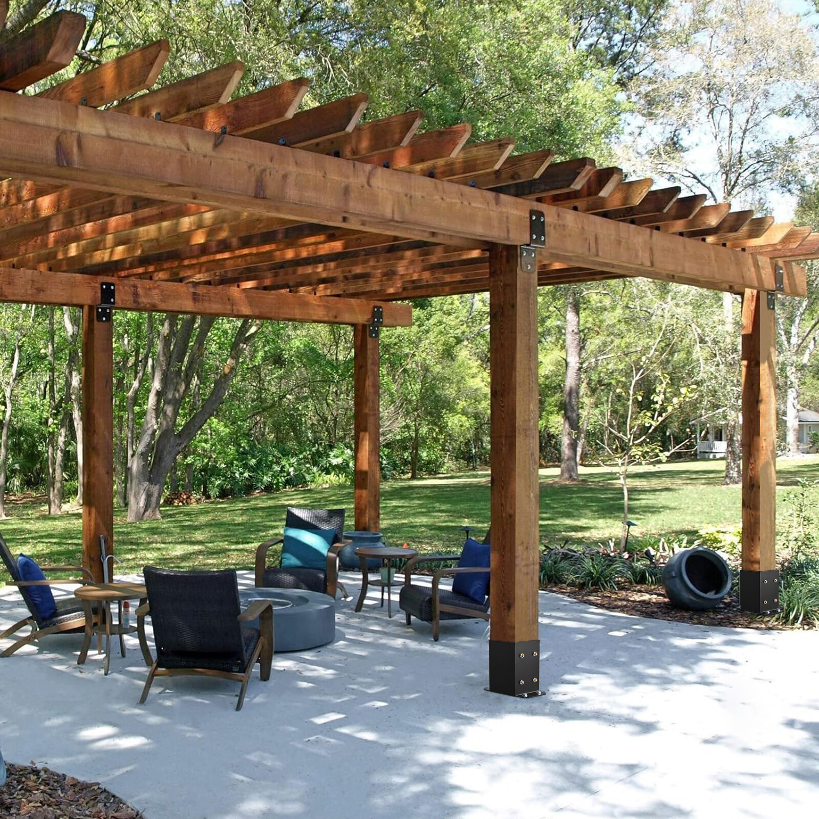 VEVOR 10 Pack 4x4 Post Base Brackets Heavy Duty Wood Post Fence Post Anchor